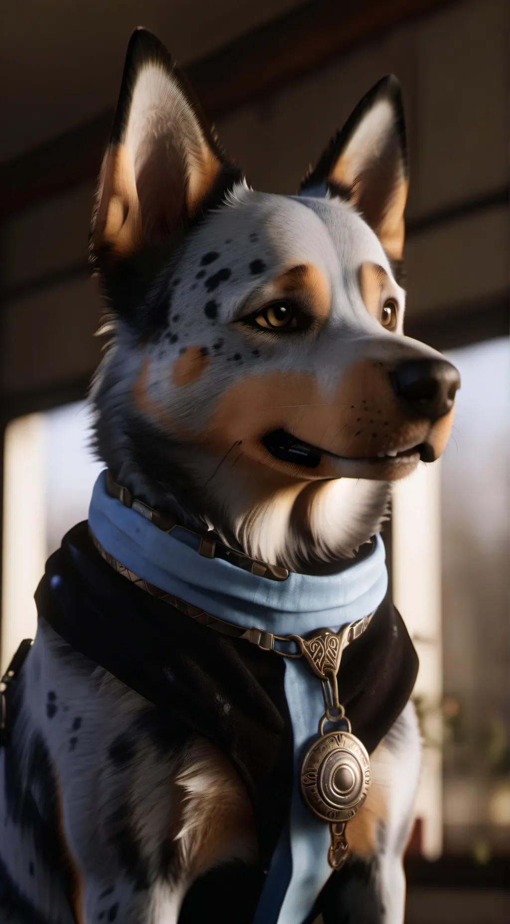ai character: Bluey x Mackenzie background