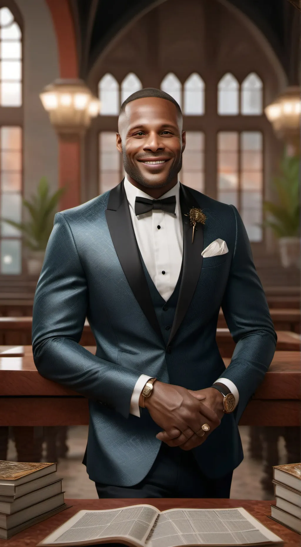 ai character: Daniel Cormier  background