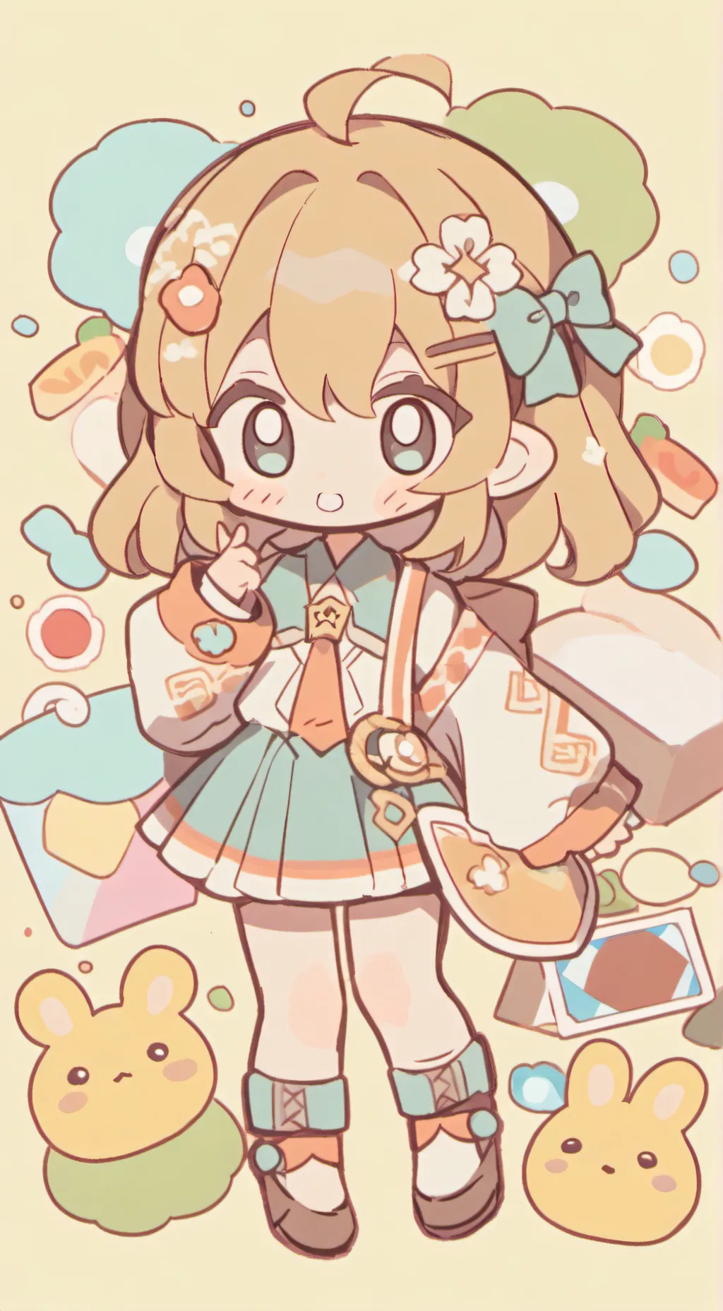 ai character: bebé abandonada  background
