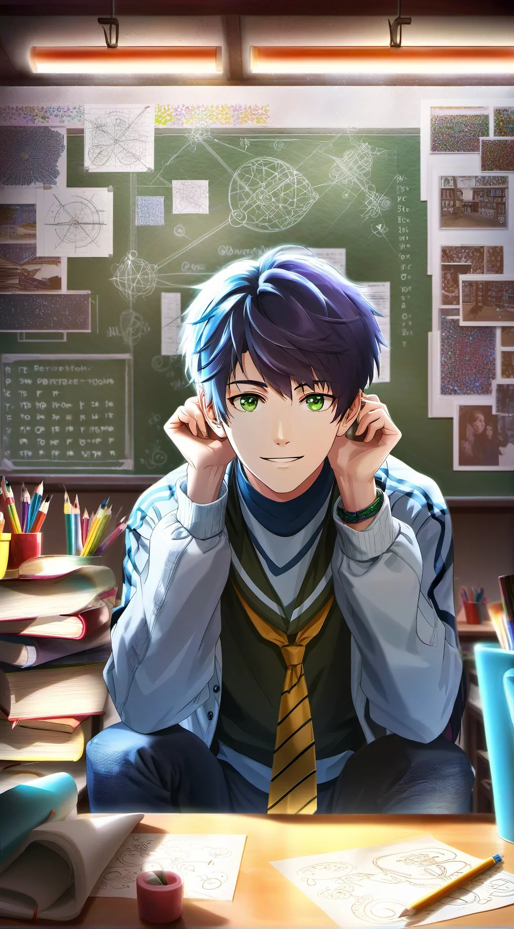 ai character: The Edutopian Visi background