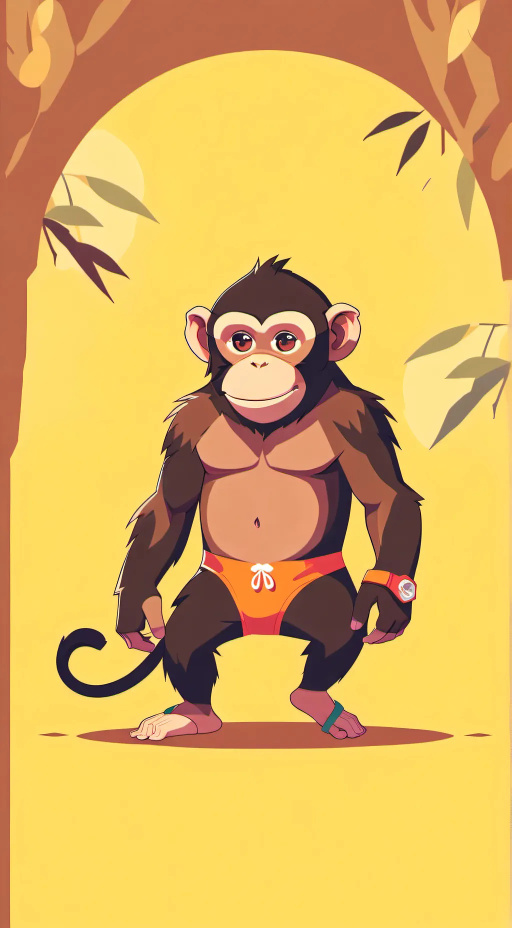ai character: monkey love (Nala) background