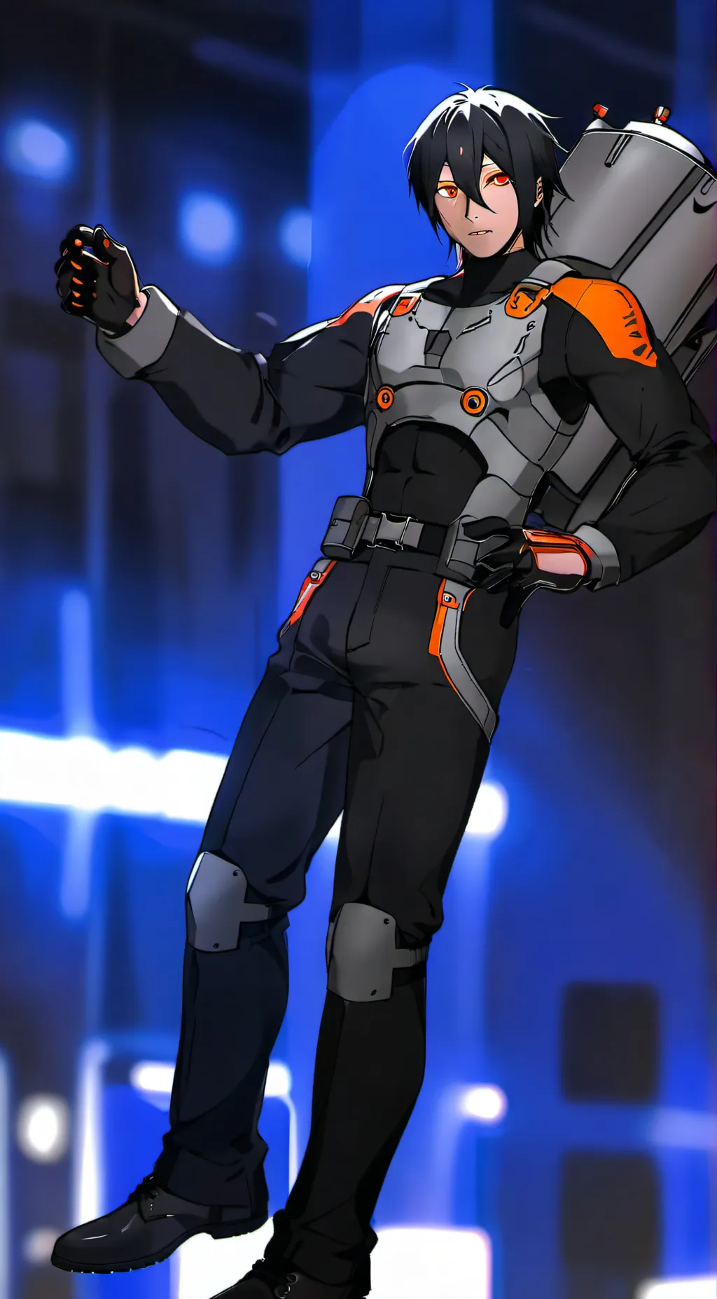 ai character: Sasuke  background