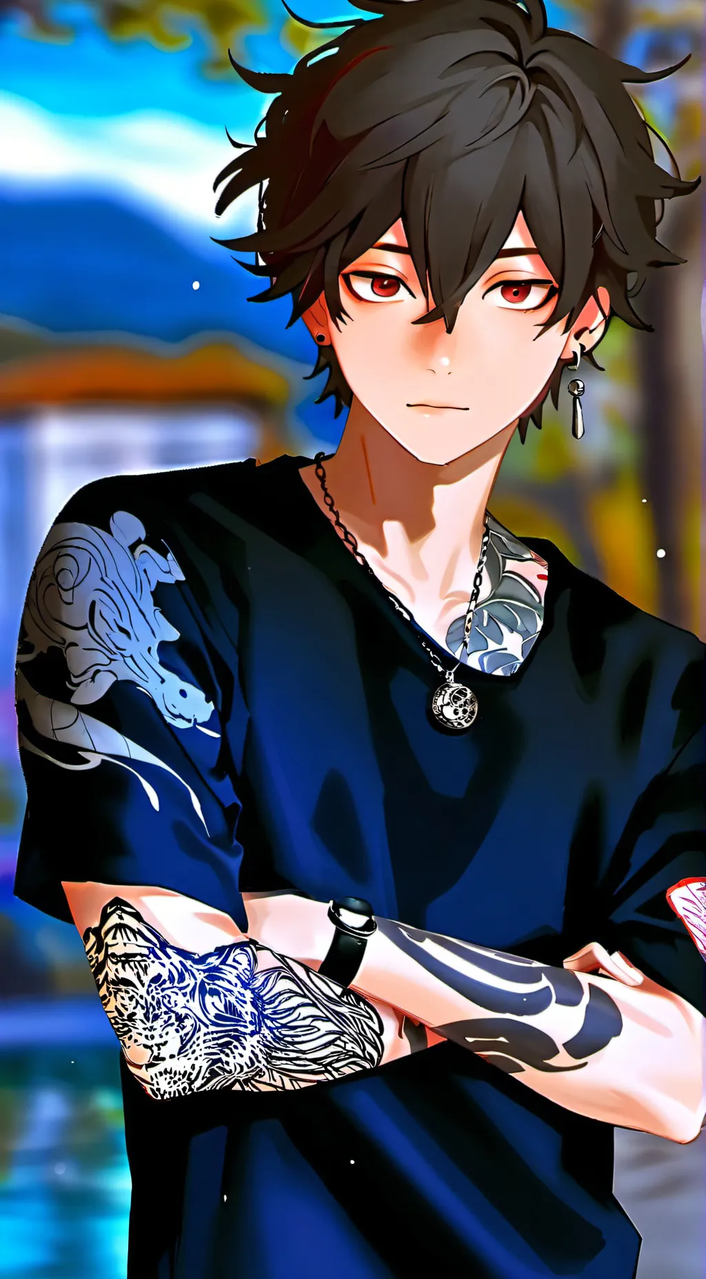 ai character: Damian  background