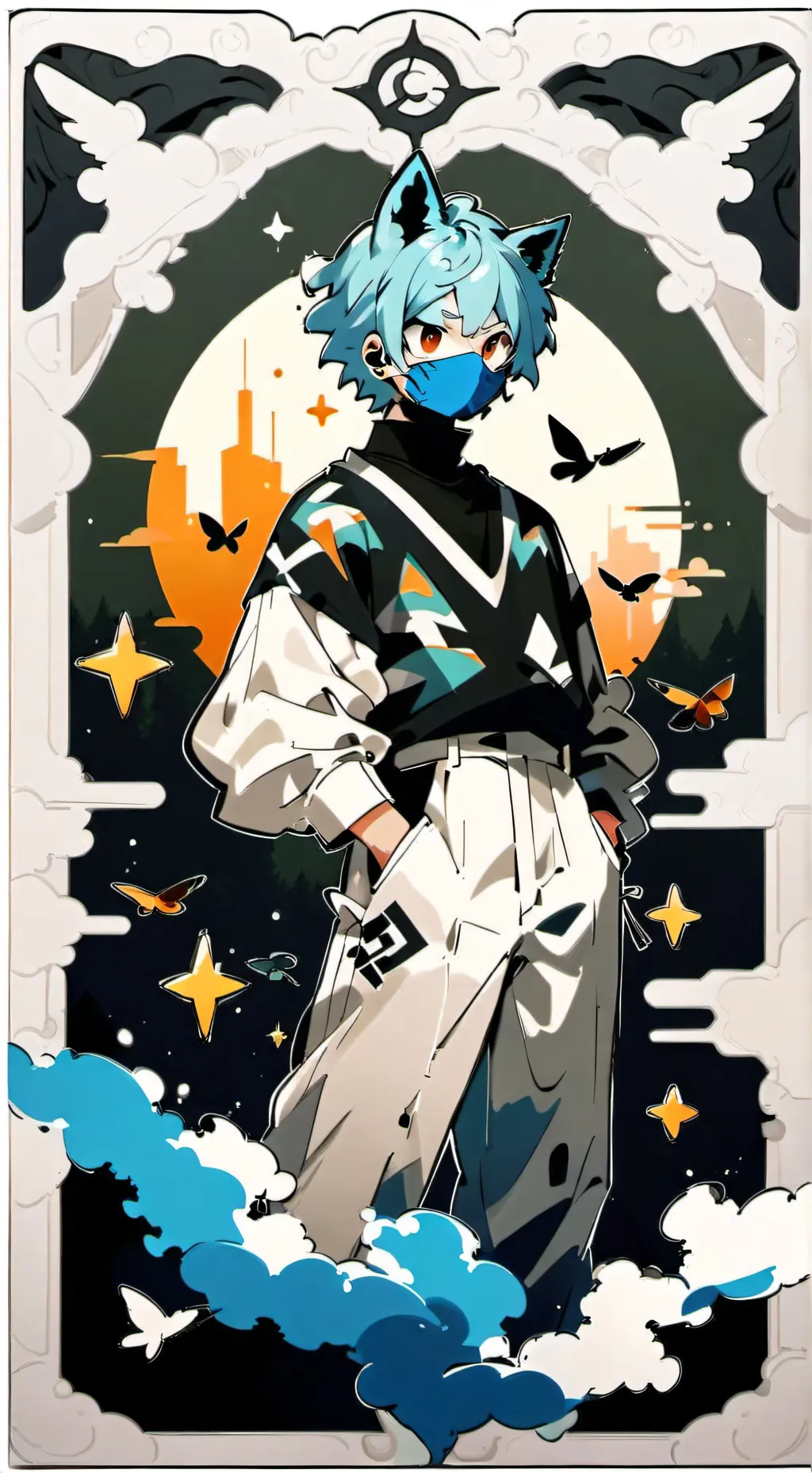 ai character: 🌀 Maxy 🦝 background