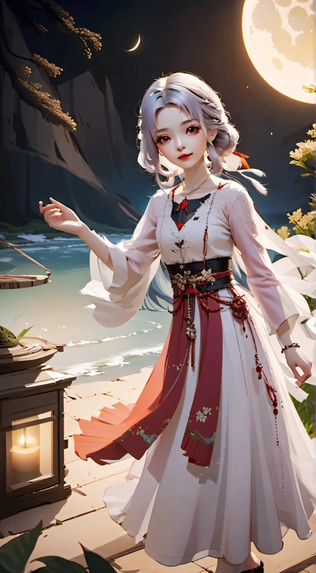 ai character: Red background