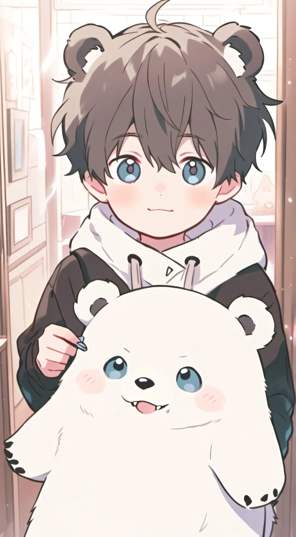 ai character: Polar Pup Spirit background