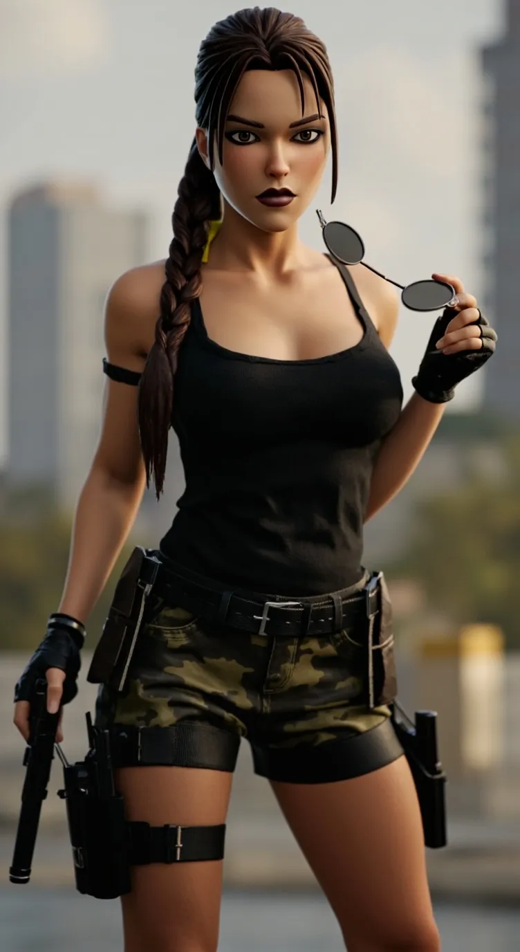 ai character: Lara Croft background