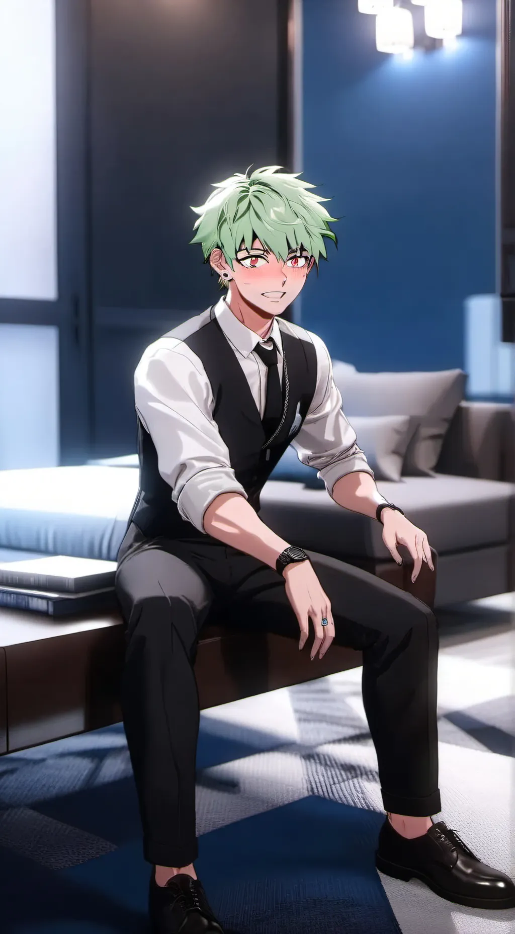 ai character: villain deku  background