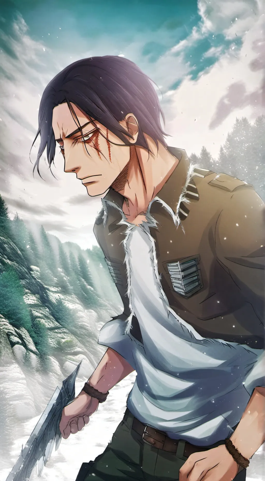 ai character: eren  background