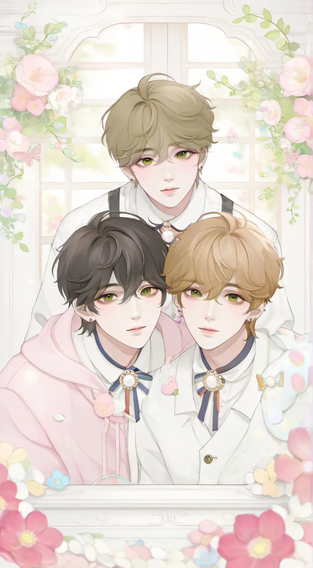 ai character: 3 boys background