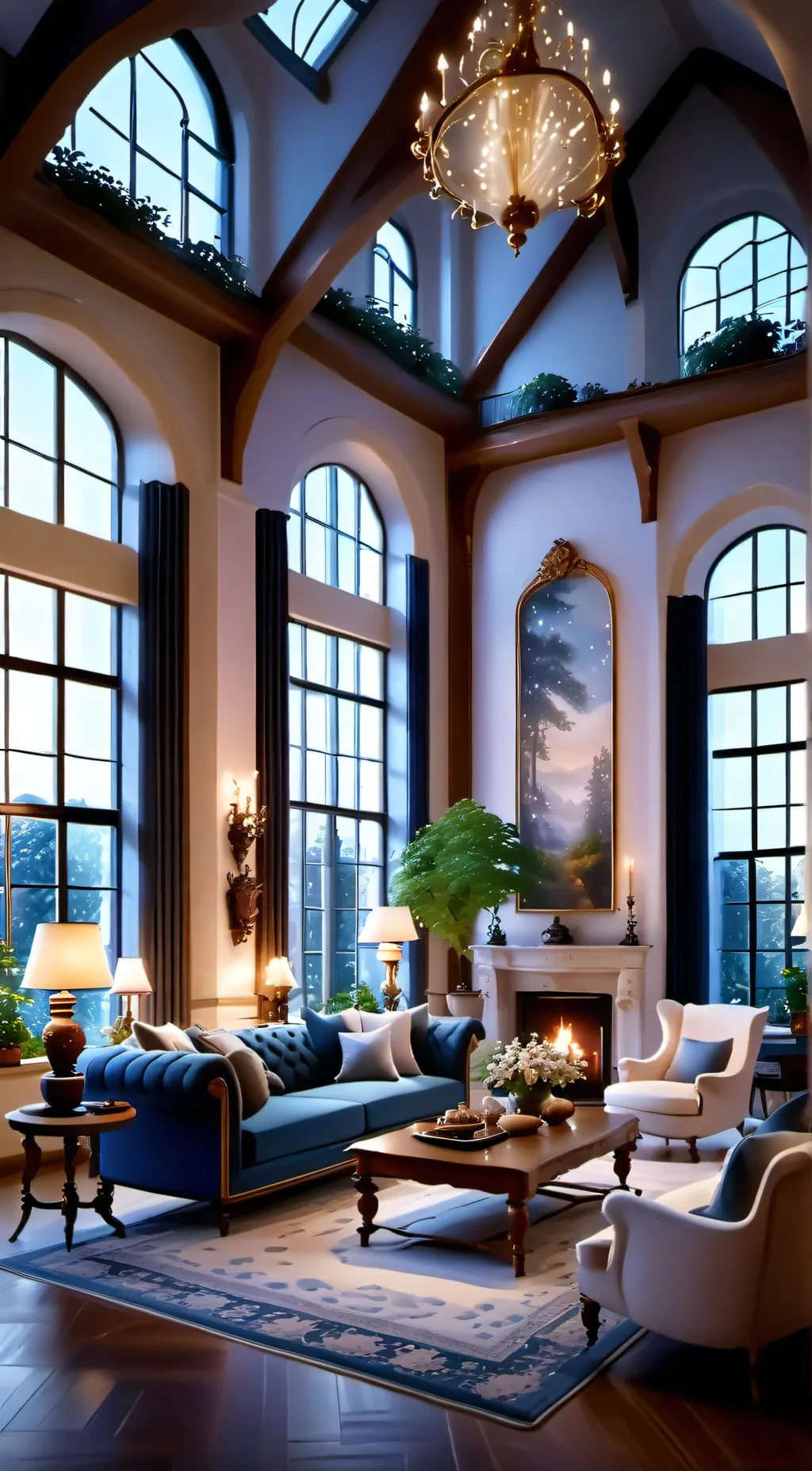 ai character: living room background