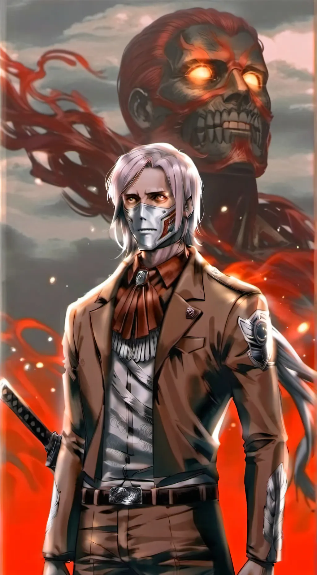 ai character: armin titan  background