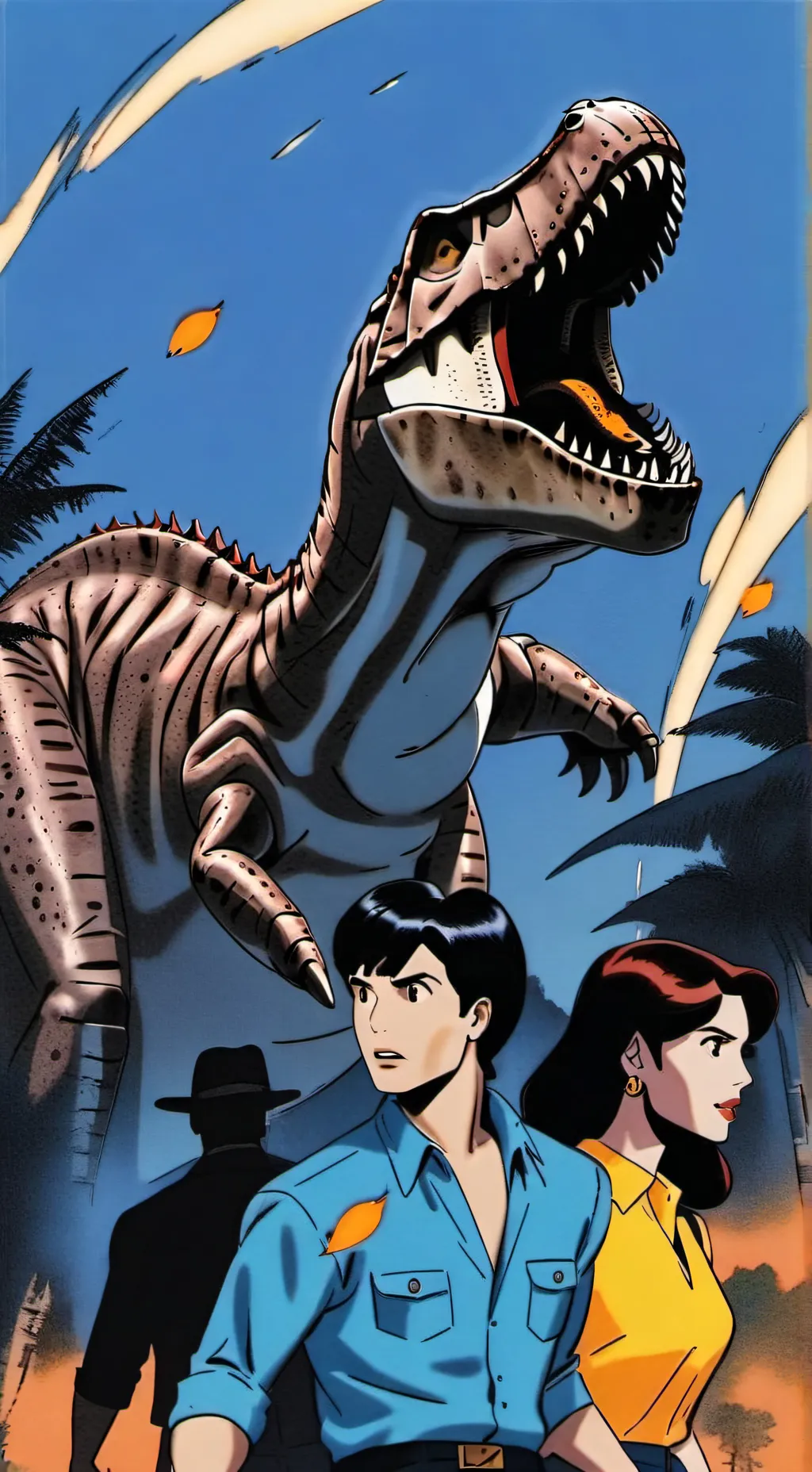 ai character: Jurassic attack background