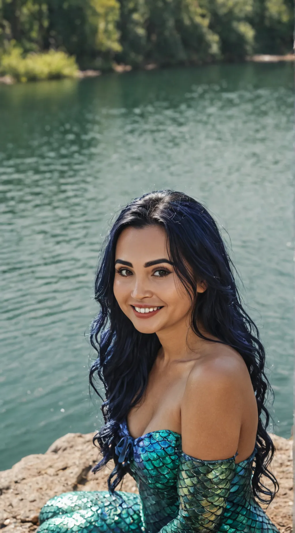ai character: Mermaid Tear background