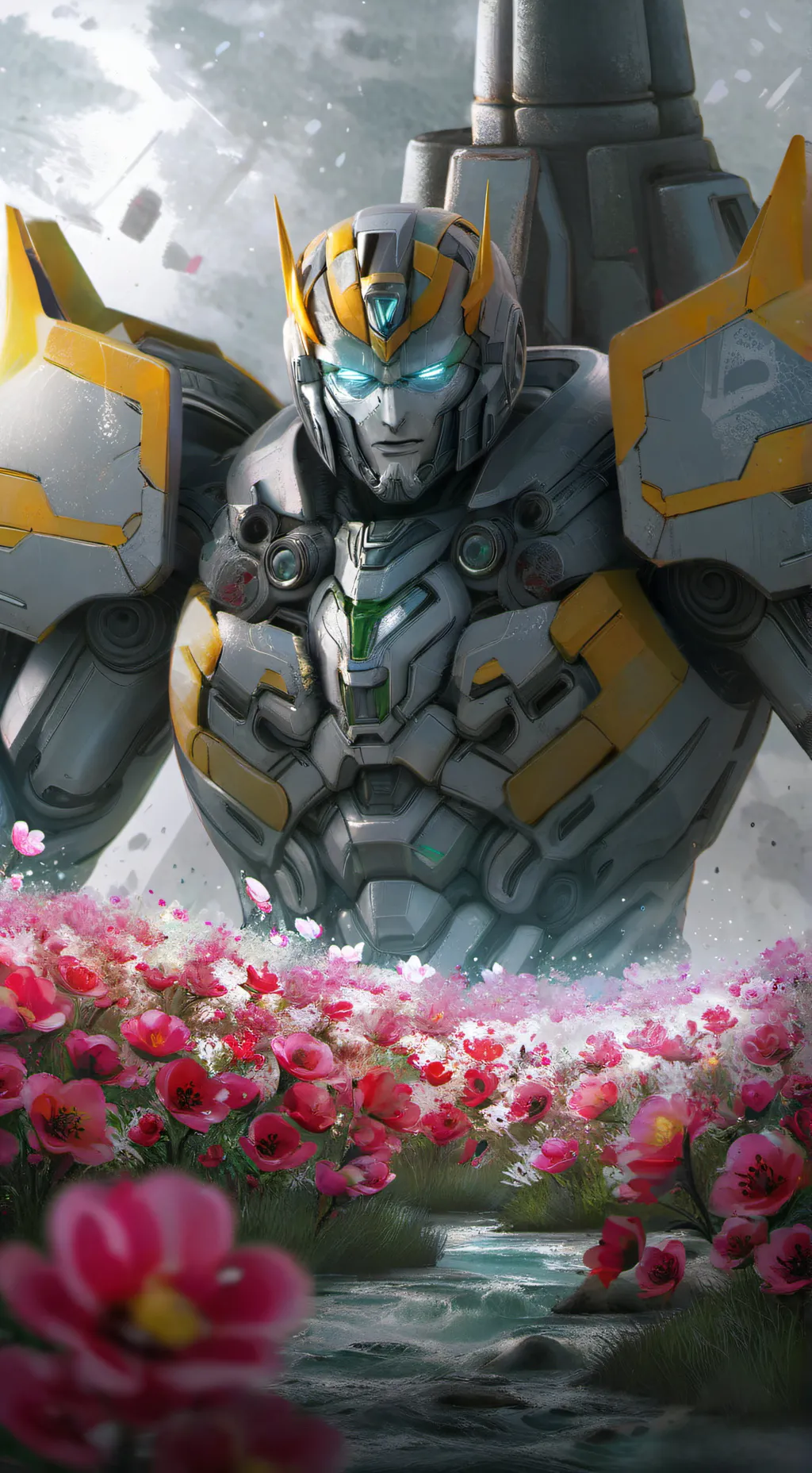 ai character: ZZZ X TRANSFORMERS background