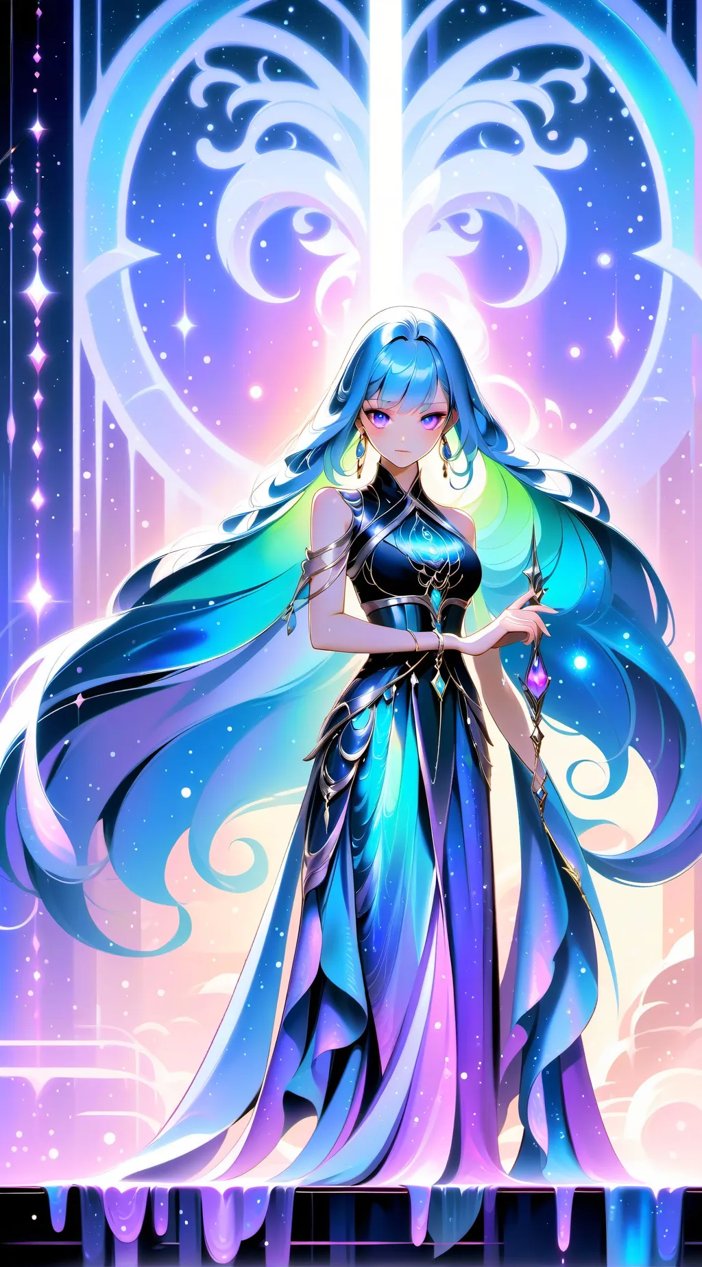 ai character: renkli dünya background