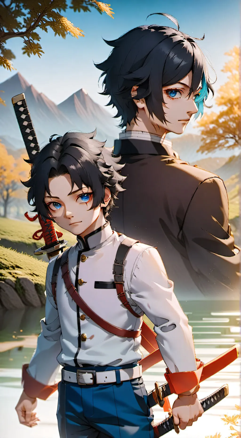 ai character: Muichiro × Genya background