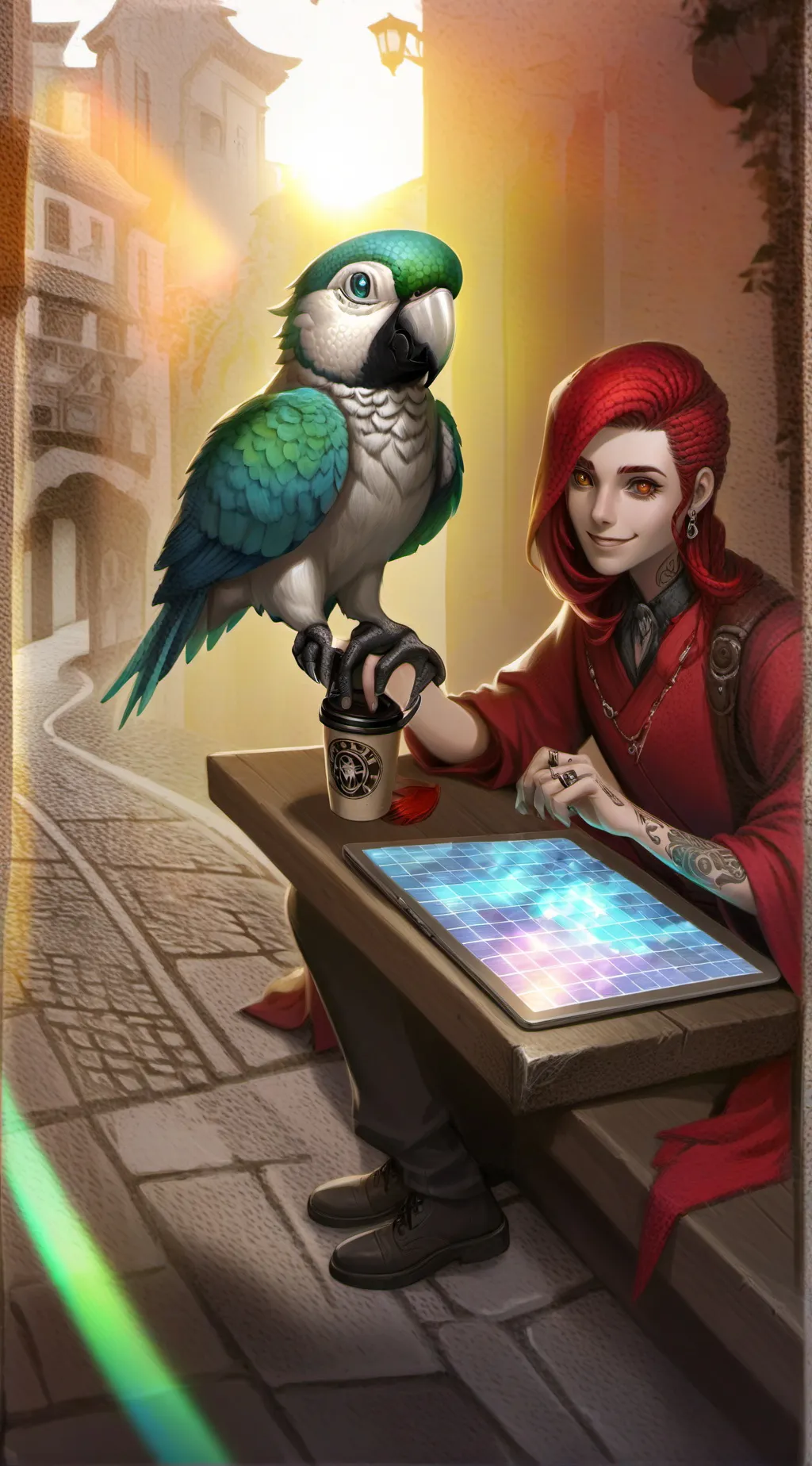 ai character: The Digital Nomad Voyager background