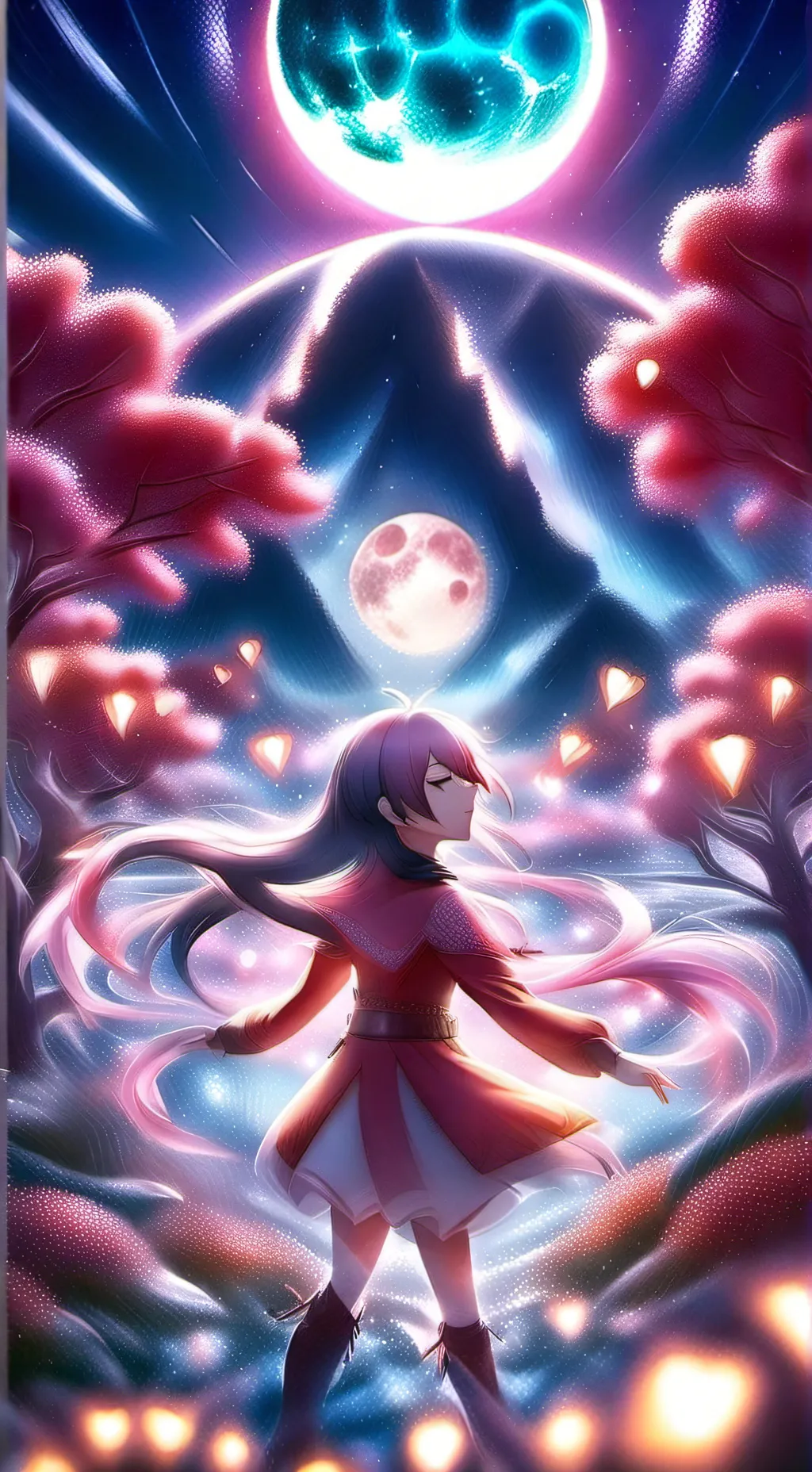 ai character: rose background
