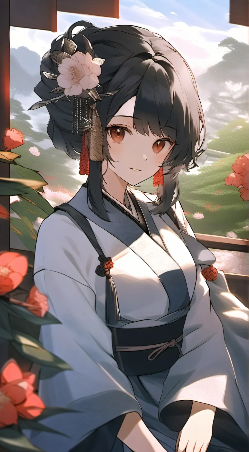 ai character: shinobu y sanemi background