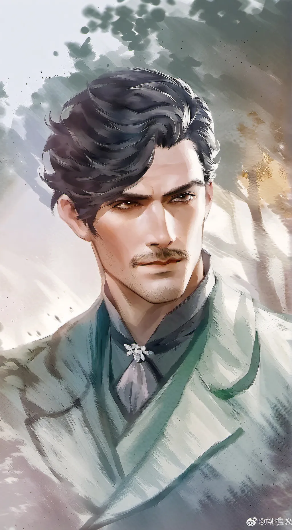 ai character: papa Prichard  background