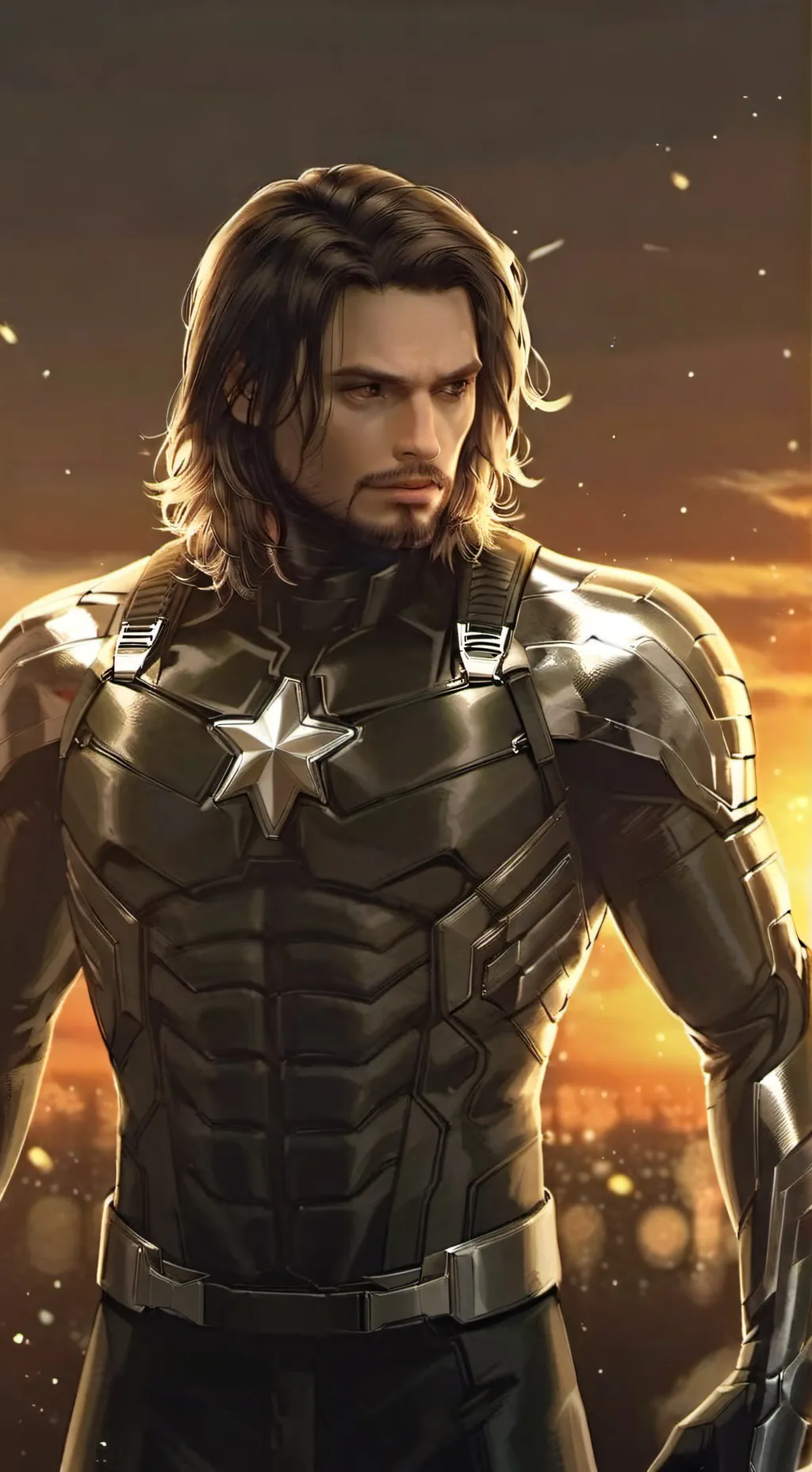 ai character: winter soldier  background