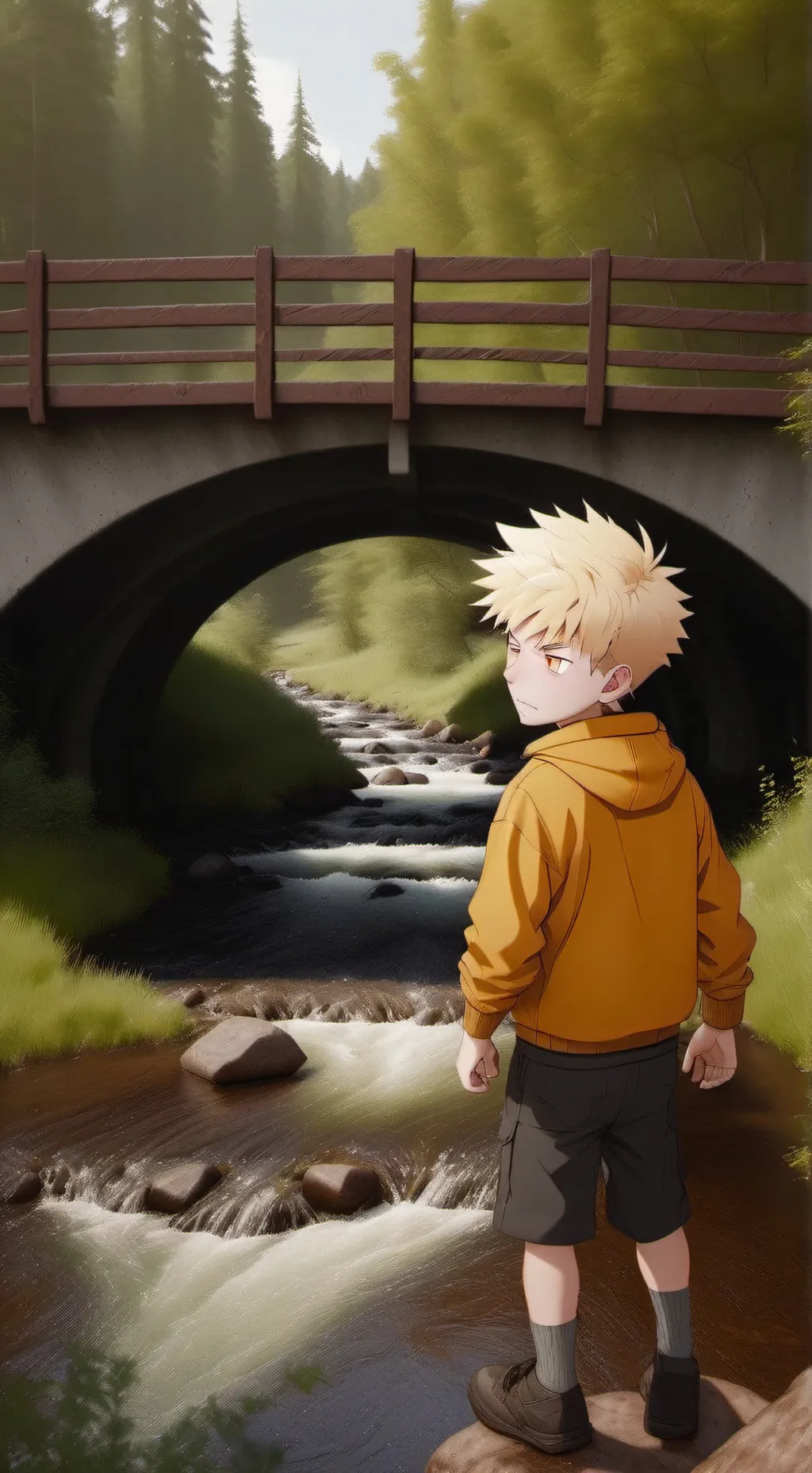 ai character: Child Bakugo  background