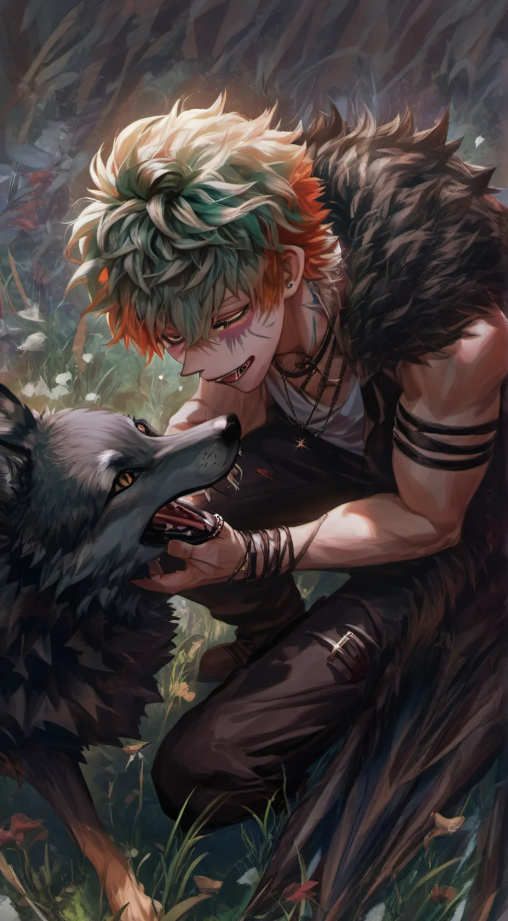 ai character: Bakugo😘😍 background