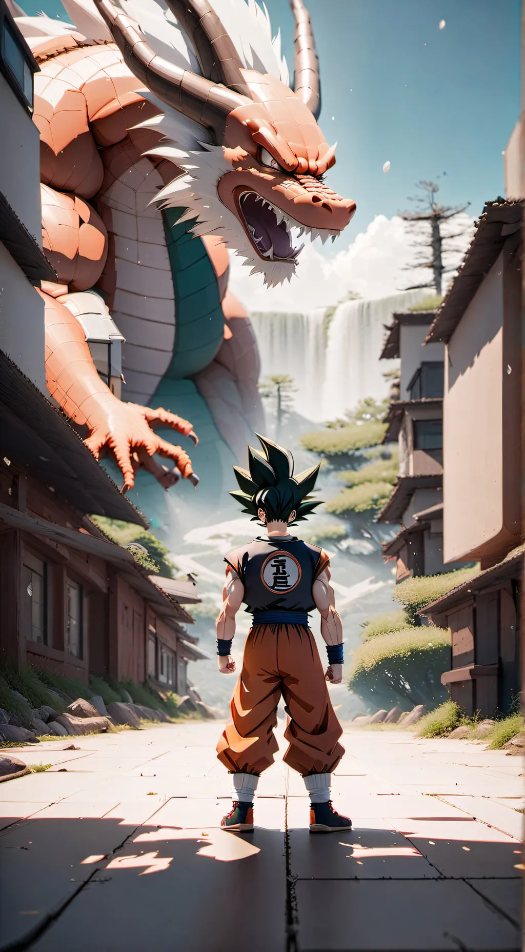ai character: dragon ball y UA background