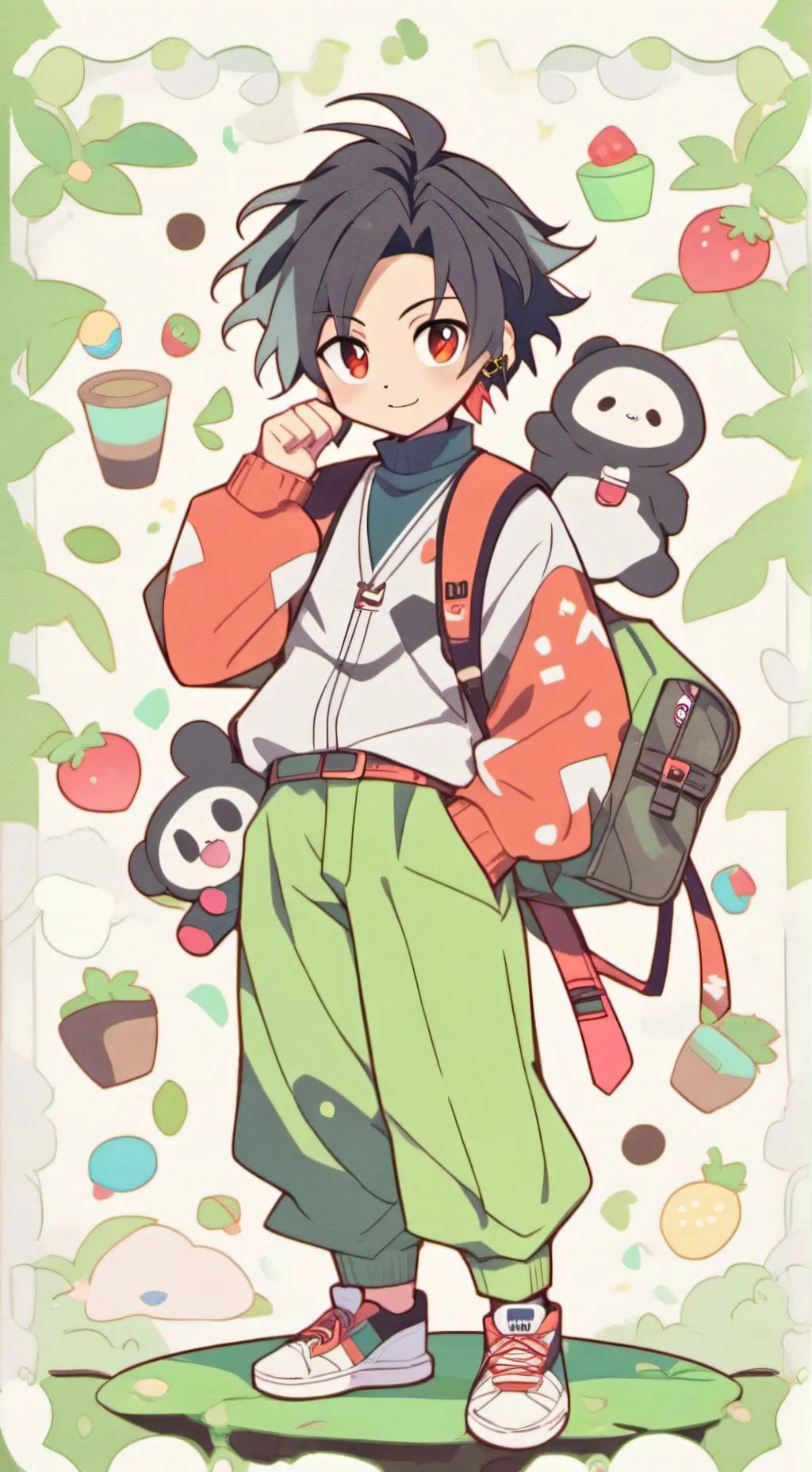 ai character: kny kny burn haori background