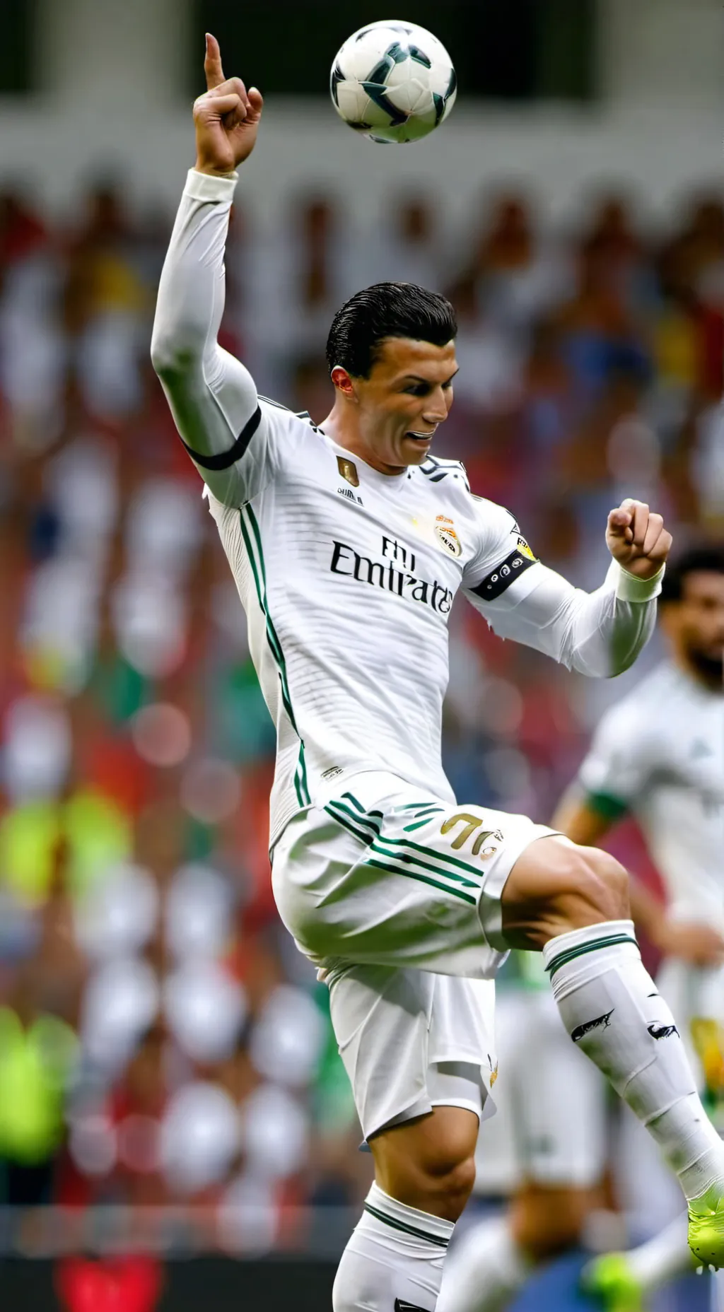 ai character: cr7 y Marcelo background