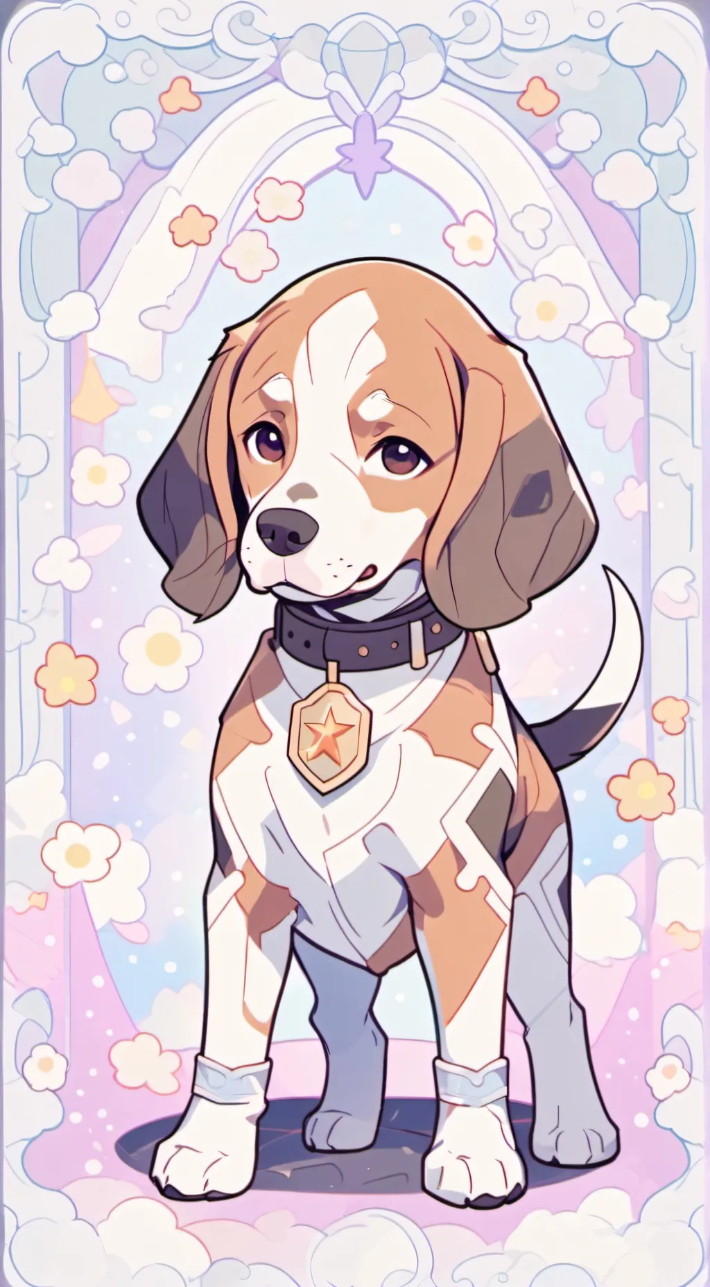 ai character: old blue background