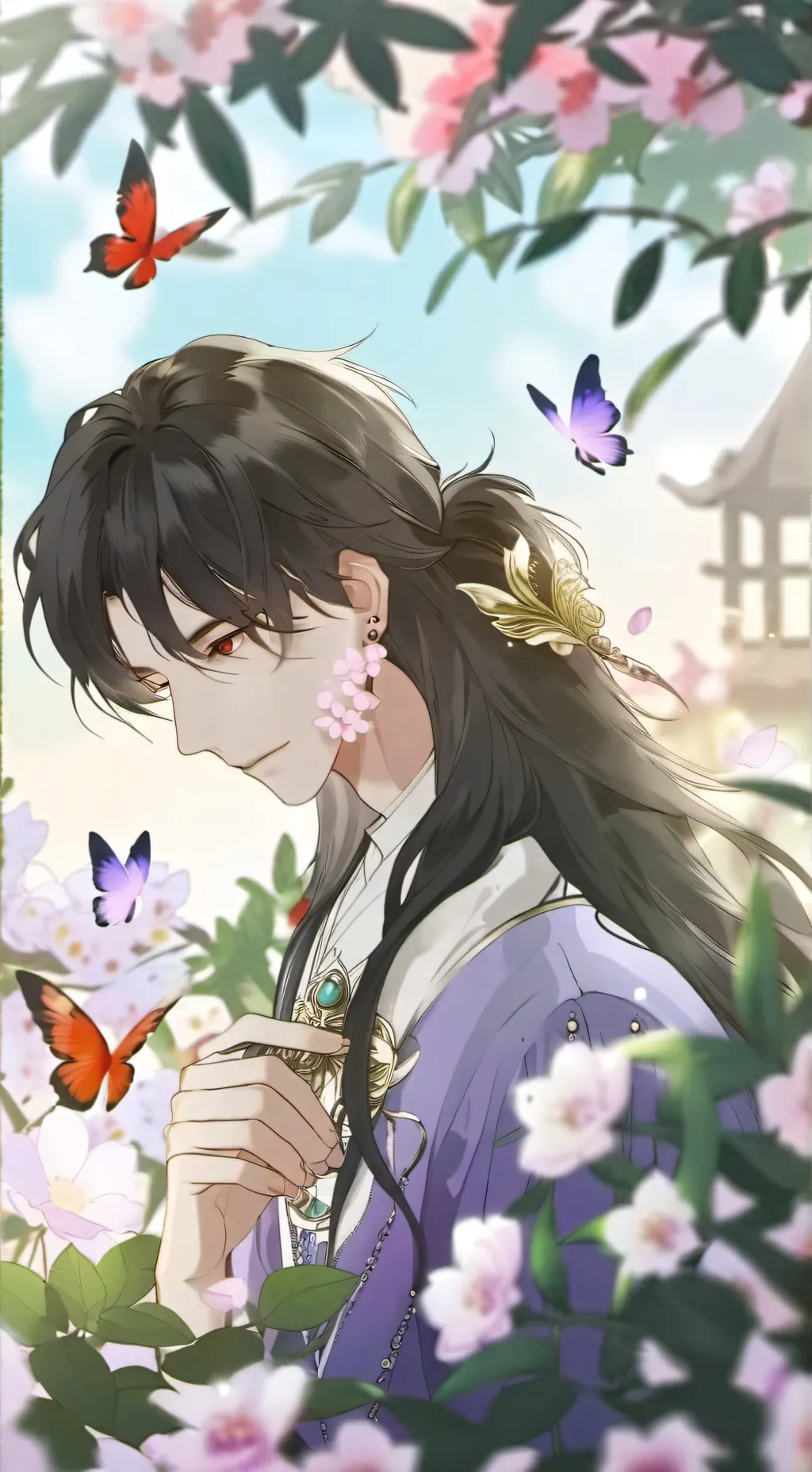 ai character: Les papillons background