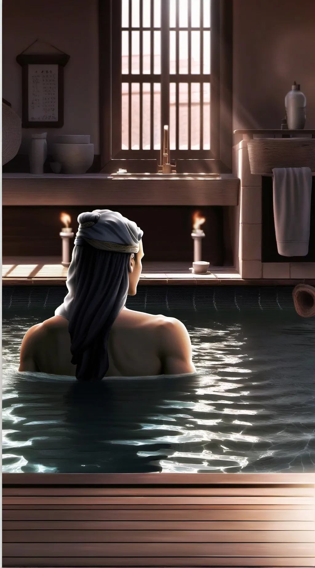 ai character: Swim competition  background