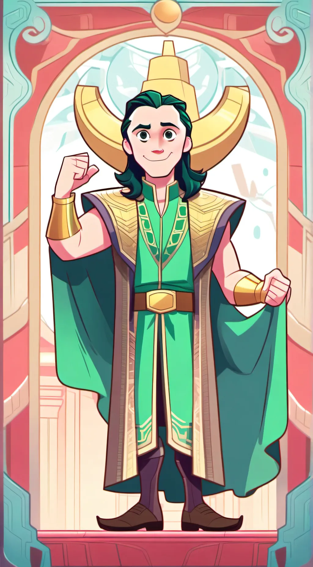 ai character: Loki  background