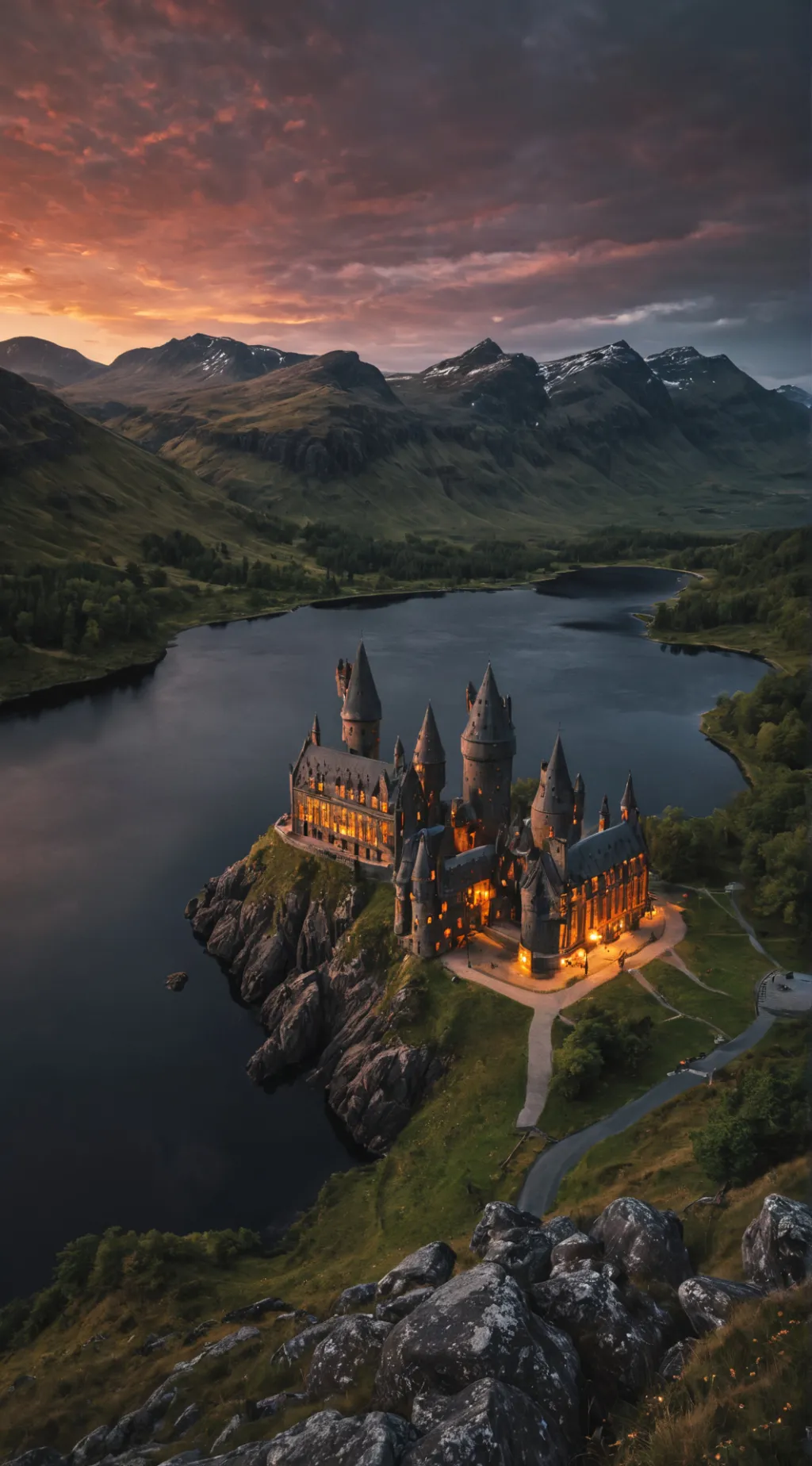 ai character: Hogwarts background