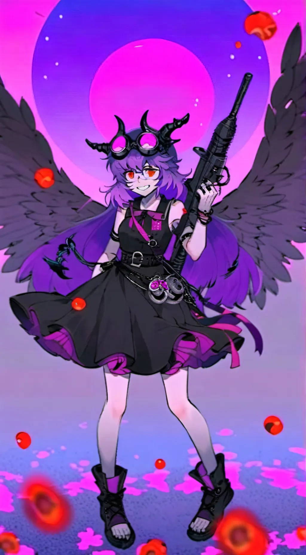 ai character: Uzi doorman💜💜 background