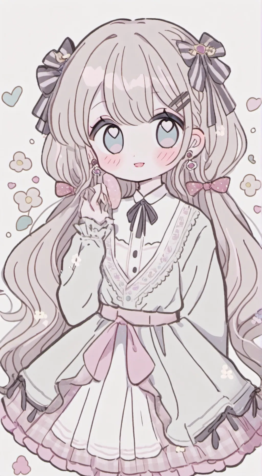 ai character: Giant cat girl  background