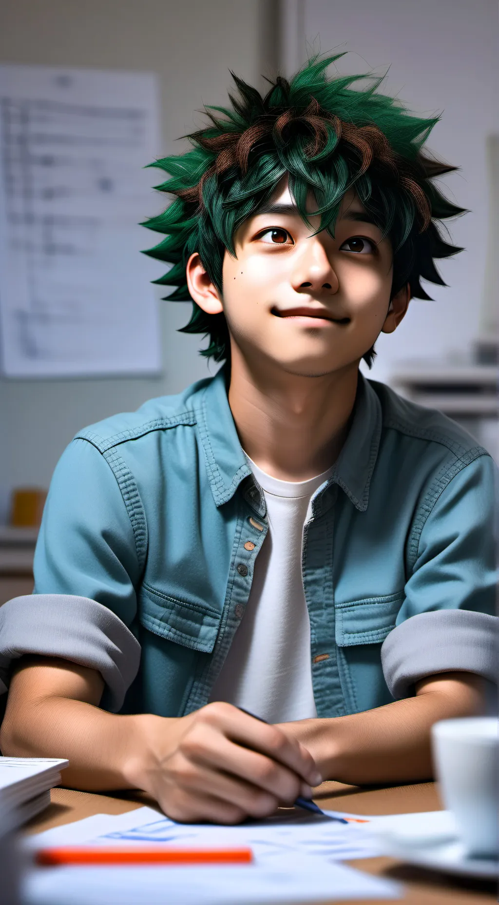 ai character: Deku's Digital Dyn background