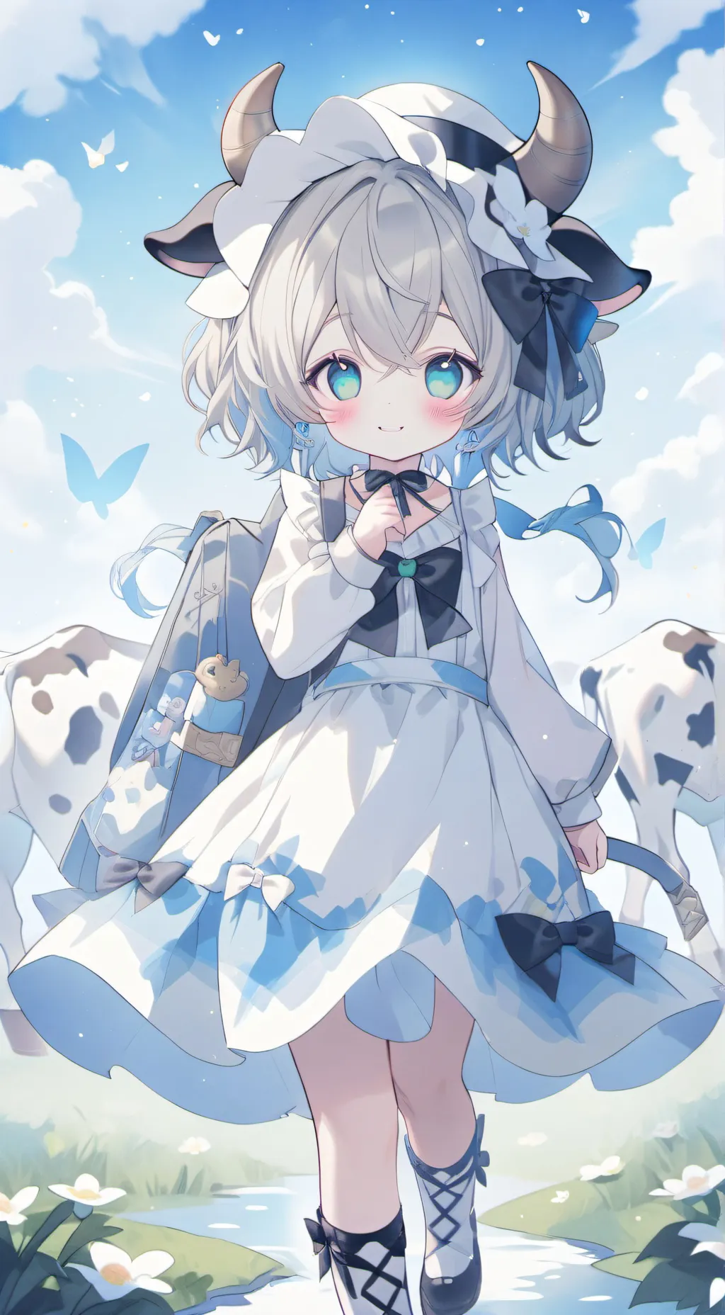 ai character: cow background