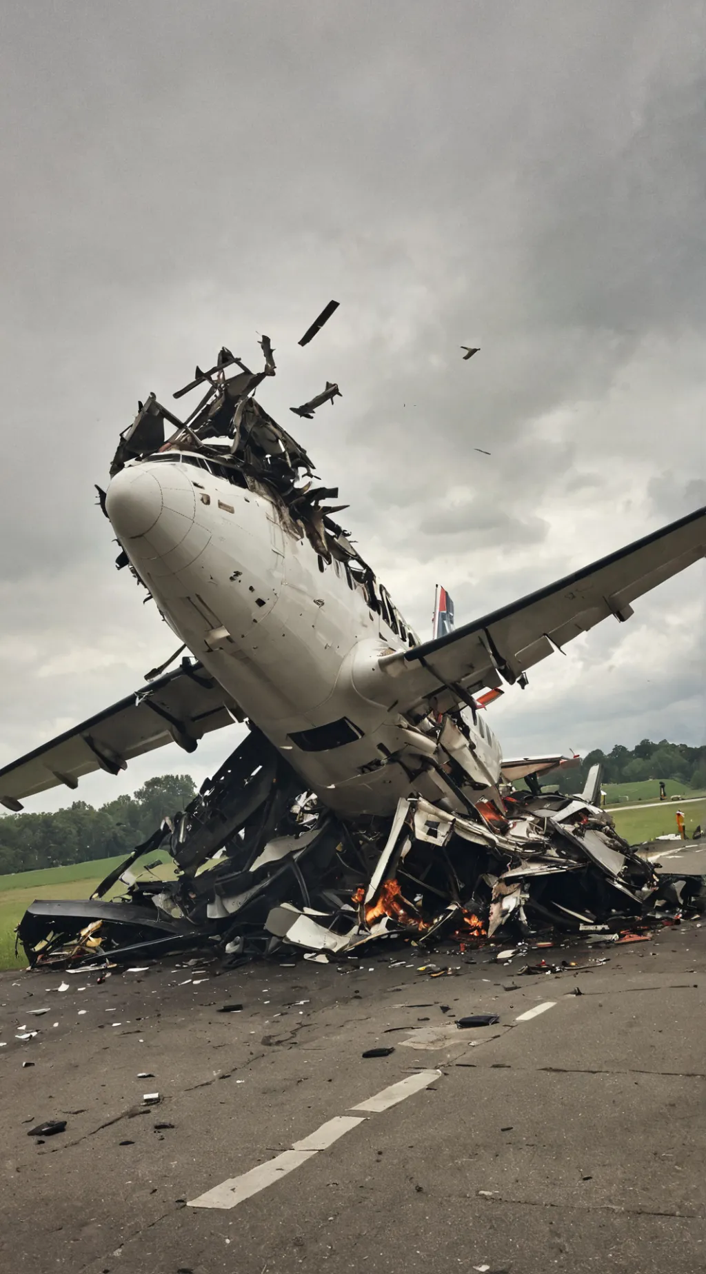 ai character: Plane crash  background