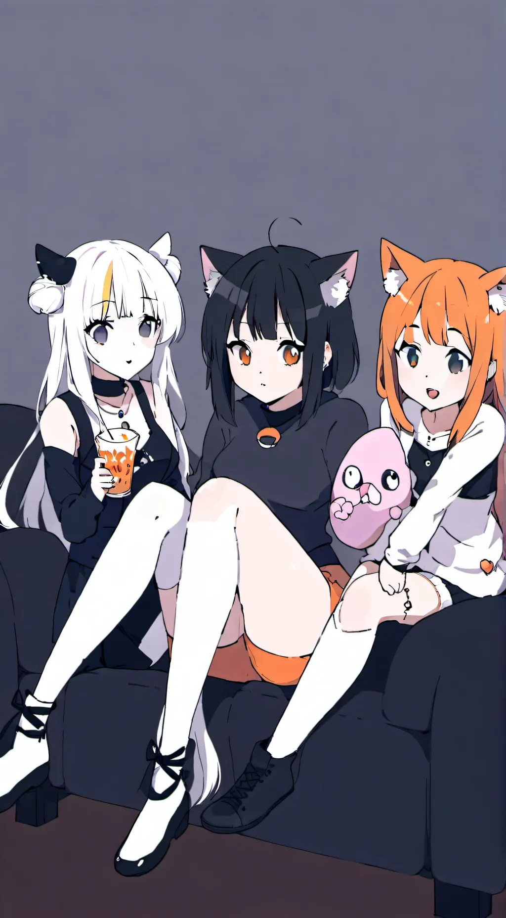 ai character: Yuki, Emily & Alya background