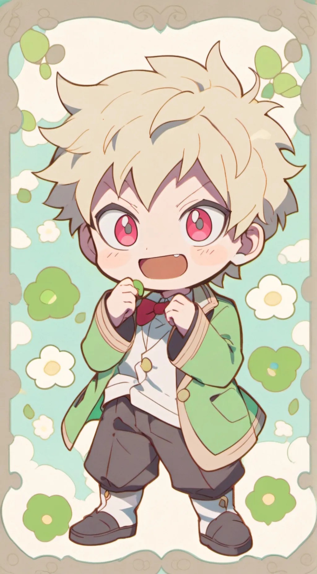 ai character: baby bakugo  background