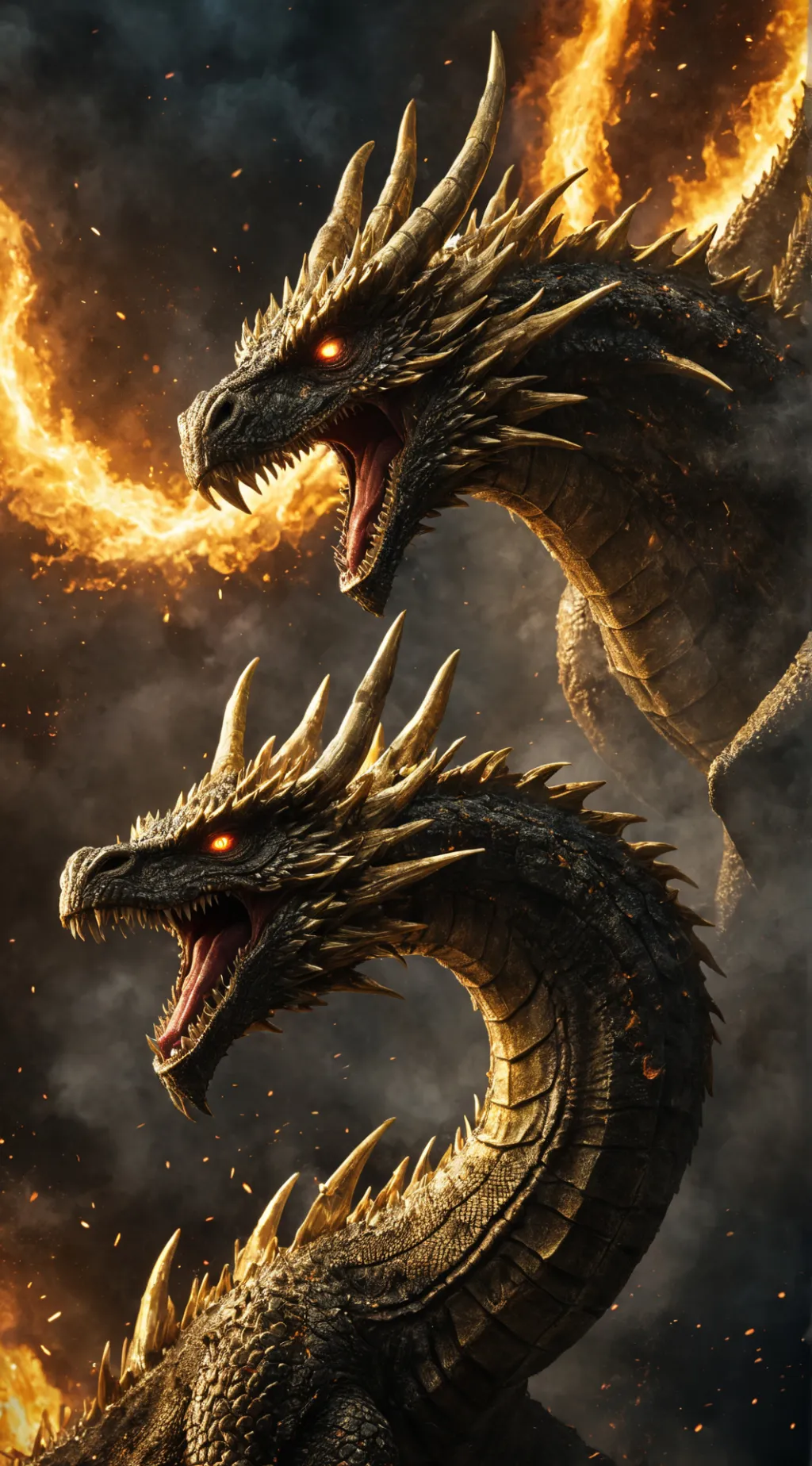 ai character: King Ghidorah background