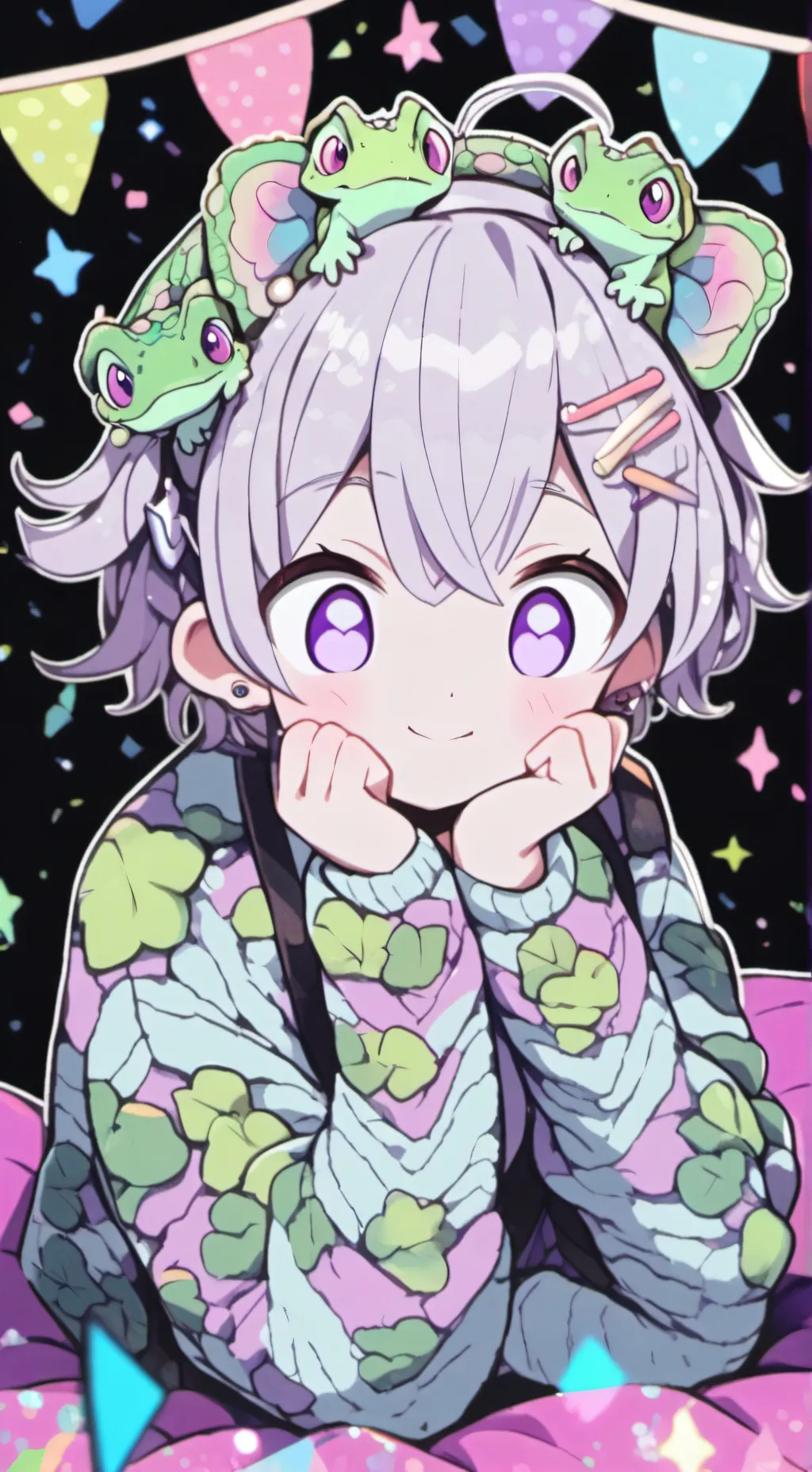 ai character: Chameleon Furry background
