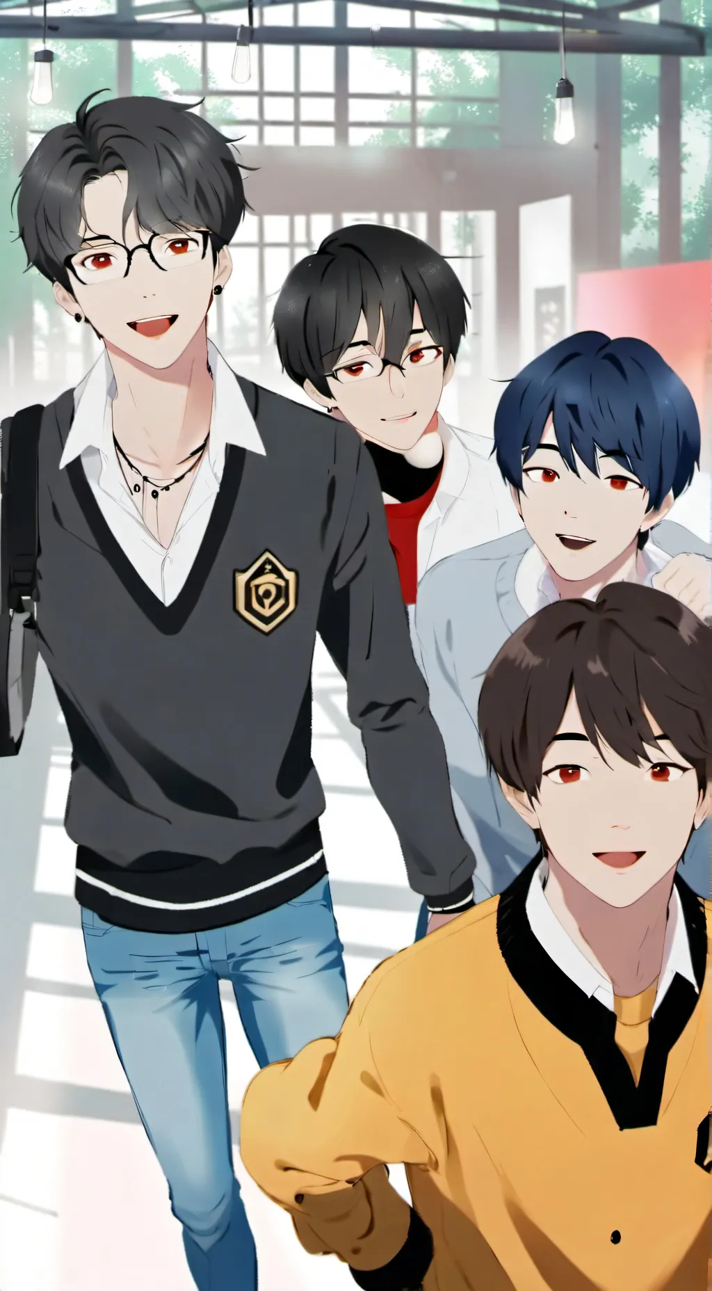 ai character: K-pop group background