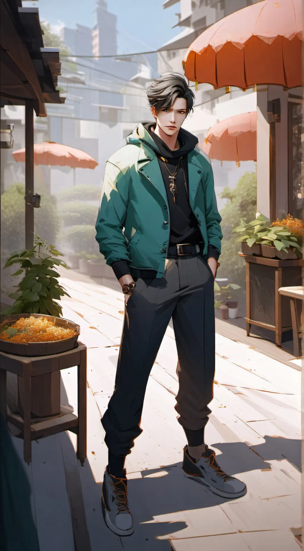 ai character: Daniël  background