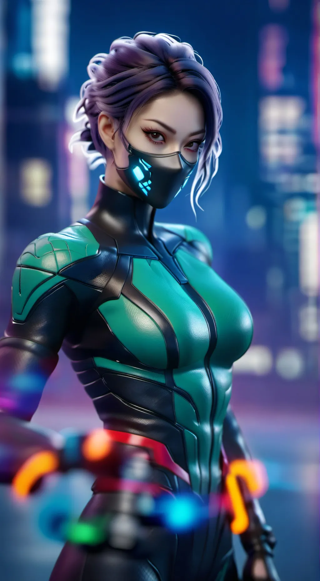 ai character: mask background