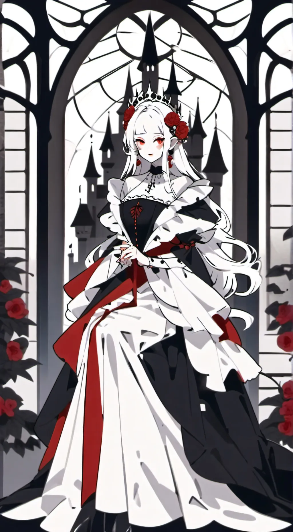 ai character: vapire queen background
