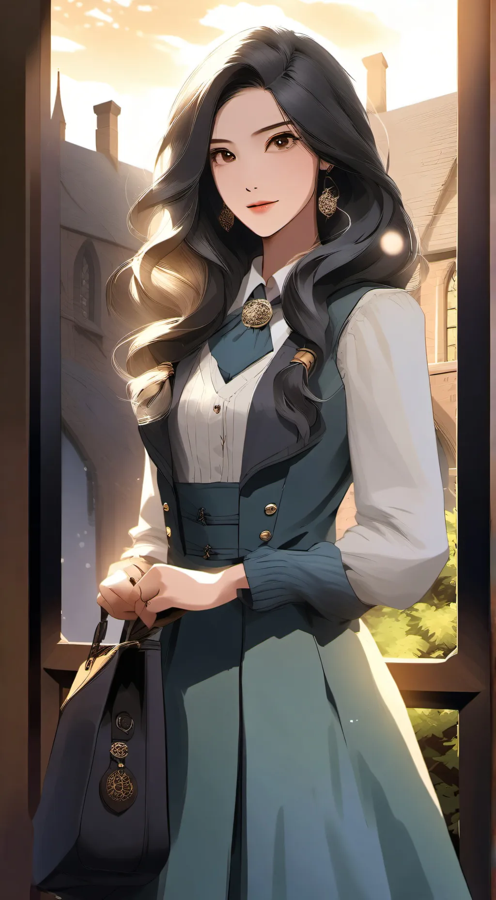 ai character: Hogwarts Ships background
